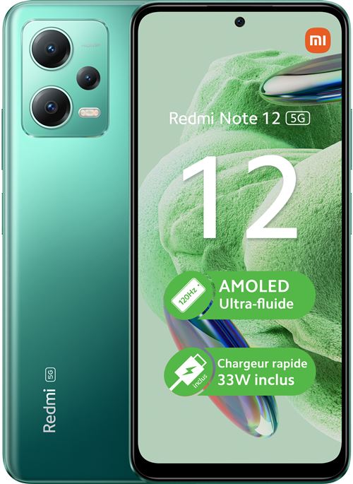 Smartphone Xiaomi Redmi Note 12 6,67 5G Double nano SIM 128 Go Vert