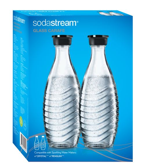 Sodastream duopack / 1047200490 carafe en verre 2 x 0,6 l pour modèles penguin et crystal