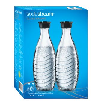 Sodastream duopack / 1047200490 carafe en verre 2 x 0,6 l pour modèles penguin et crystal - 1
