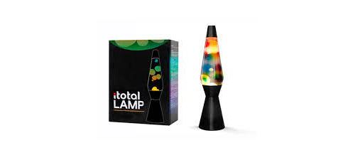 Lampe à poser Itotal Lave à base noir Rainbow Liquide Transparent 30 W