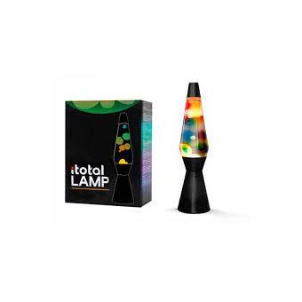 Lampe à poser Itotal Lave à base noir Rainbow Liquide Transparent 30 W