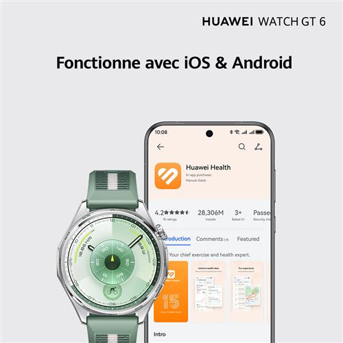 HUAWEI WATCH GT6 46MM GREEN - Montre connectée | Soldes fnac Suisse