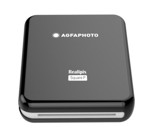 Agfaphoto Realipix Square P - Imprimante - couleur - thermique par sublimation - 76 x 76 mm jusqu'à 0.83 min/page (couleur) - Bluetooth - noir