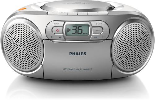 Philips AZ127 Radiorekorder mit CD-Spieler und Kassettendeck