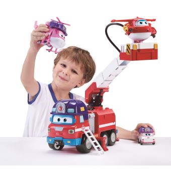 Camion pompier Super Wings et 1 Figurine Zoey