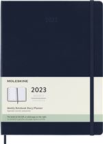 Agenda scolaire Moleskine 2022 2023 Semainier très grand format Rigide Bleu Saphir