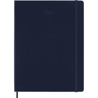 Agenda scolaire Moleskine 2022 2023 Semainier très grand format Rigide Bleu Saphir