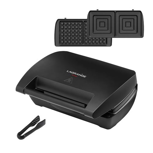 Lagrange Noir Gaufrier Mini Maxi 900 W