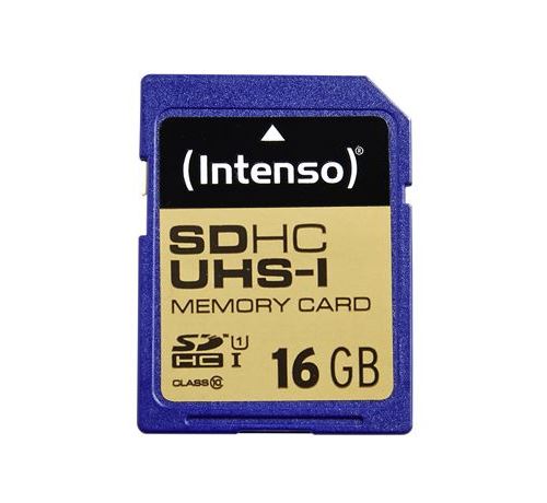 Carte mémoire SDHC UHS-I Intenso Premium 16 Go Class 10