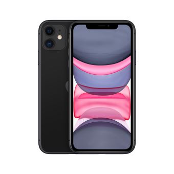 Apple iPhone 11 - 4G smartphone - double SIM / Mémoire interne 64 Go - Écran LCD - 6.1" - 1792 x 828 pixels - 2x caméras arrière 12 MP, 12 MP - front camera 12 MP - KPN - noir - 1