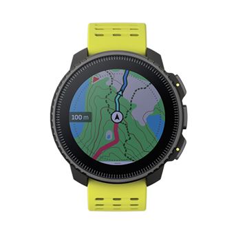 Montre connectée Suunto Vertical Black Lime avec bracelet silicone Jaune