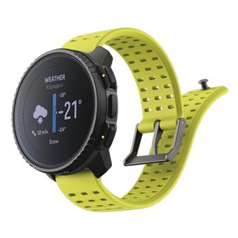 Montre connectée Suunto Vertical Black Lime avec bracelet silicone Jaune