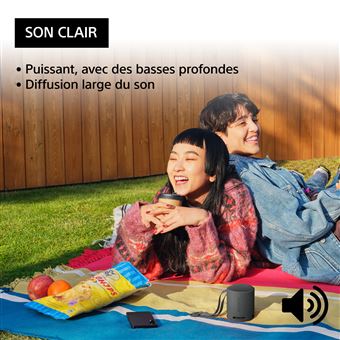 Sony SRS-XB100 - Haut-parleur - pour utilisation mobile - sans fil - Bluetooth - Contrôlé par application - noir