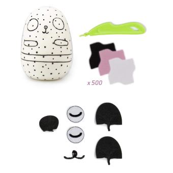 Kit créatif Au Sycomore Plush & Fun Tinypets Panda