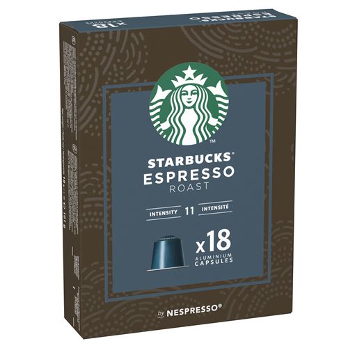 Capsules café Starbucks Nespresso Espresso Roast X18