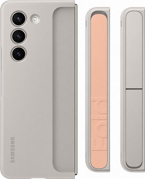 Coque lanière avec fonction Stand pour Samsung Z Fold 5 Crème