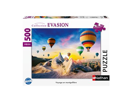 Puzzle 500 pièces Nathan Voyage en montgolfière