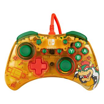 Manette filaire Pdp Rock Candy Lemon Bomb Bowser pour Nintendo Switch Jaune et vert