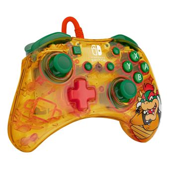 Manette filaire Pdp Rock Candy Lemon Bomb Bowser pour Nintendo Switch Jaune et vert