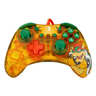 Manette filaire Pdp Rock Candy Lemon Bomb Bowser pour Nintendo Switch Jaune et vert