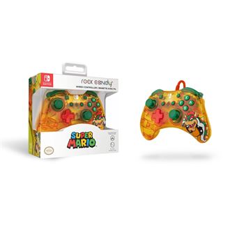 Manette filaire Pdp Rock Candy Lemon Bomb Bowser pour Nintendo Switch Jaune et vert