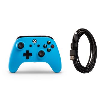 Manette Xbox One filaire PowerA Bleu