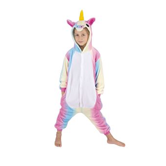 Déguisement enfant Cesar Licorne Arc-en-ciel Taille M 11/14 ans