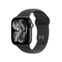 Apple Watch Series 11 GPS 42mm Boitier en Aluminium Noir de Jais avec Bracelet Sport Noir - S/M