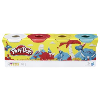 Kit Play-Doh Premiers Outils - 4 Pots Pâte à Modeler + 9 Accessoires - Dès 3 Ans - Étui Réutilisable