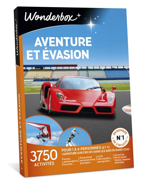 Coffret cadeau Wonderbox Aventure et Evasion