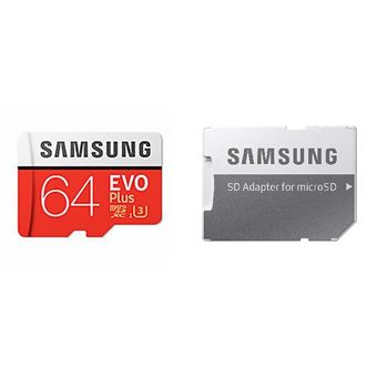 Carte microSD Samsung Evo Plus 64 Go avec adaptateur SD - Carte mémoire micro  SD