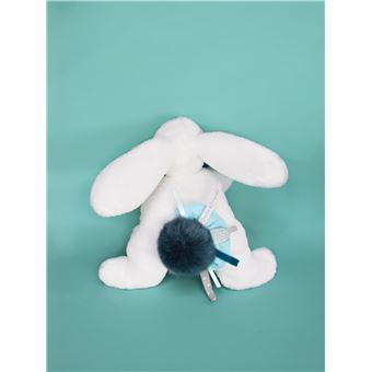 Doudou Lapin blanc Doudou et Compagnie Happy Pop Pantin Pompon Paon