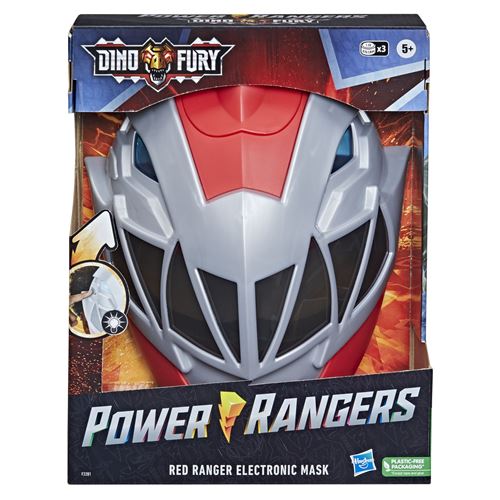 Réplique Power Rangers Dino Fury Masque Électronique Ranger Rouge