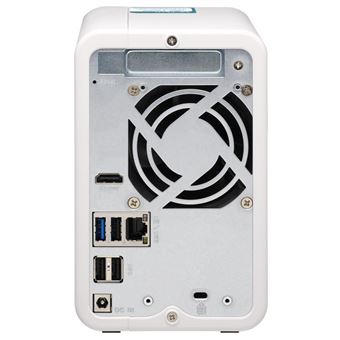 Serveur NAS Qnap TS-251D-4G 2 Baies 4 Go Blanc et bleu