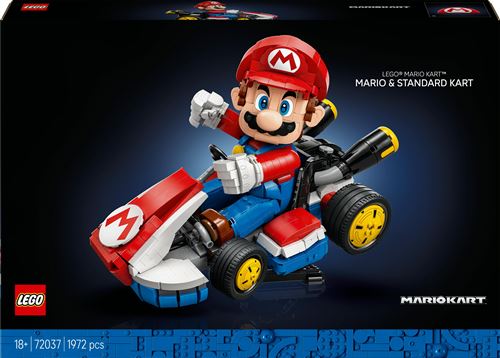 LEGO® Super Mario™ 72037 Mario Kart™ : Mario et kart standard - vue 1