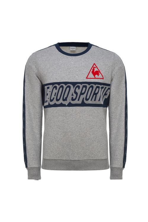Sweat Le coq sportif Tricolore Gris Taille XL Sweat shirts de sport Equipements de sport fnac