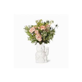 Vase Doiy Chat Porte-Bonheur Blanc