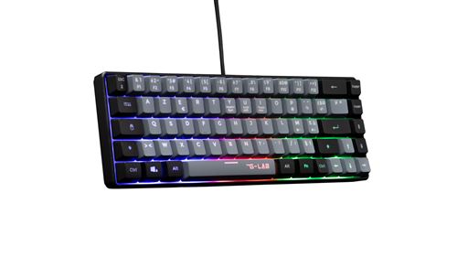 Clavier gaming filaire Azerty The G-Lab Keyz Hydrogen GRB Gris et Noir