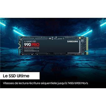 SSD Interne Samsung Portable 990 Pro MZ-V9P1T0BW 1 T0 Noir