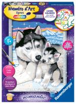 Jeu créatif Ravensburger Numéro d'Art Moyen Doux bisous de Husky
