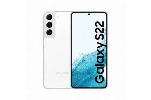 Smartphone Samsung Galaxy S22 6.1 Double SIM 5G 8 Go RAM 256 Go Blanc
