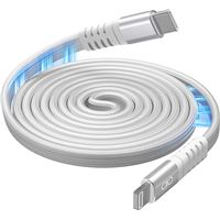 Câble renforcé magnétique Force Power USB-C vers Lightning 1.2 m 60W Blanc pour téléphone portable