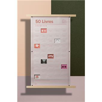 Affiche interactive Doiy 50 Livres à lire dans sa vie