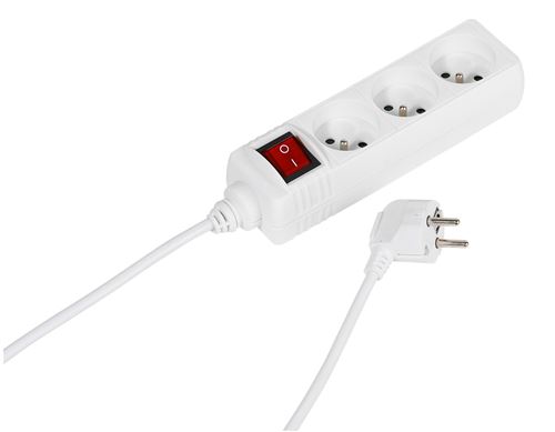 Bloc 3 prises avec interrupteur Vivanco 1,5m Blanc