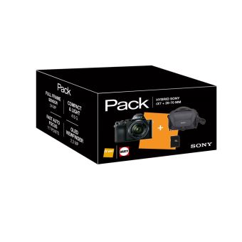 Pack Sony Alpha A7 Hybride Camera + Lens 28-70 mm f/3.5-5.6 + Hoes + SD-Kaart 16GB
