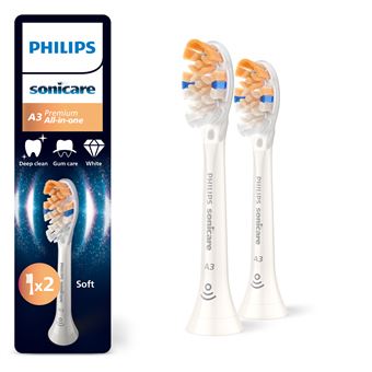 Brossettes dentaires Philips Sonicare HX9092/87 Lot de 2 Têtes de brosse à dents standard Blanc
