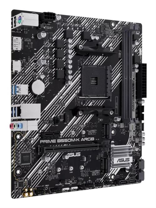 Carte mère ASUS PRIME AMD B550M-K ARGB micro ATX Socket AM4 Chipset AMD B550