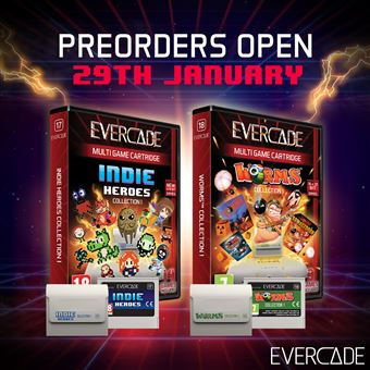 Cartouche Evercade Multi Game Worms Collection 1