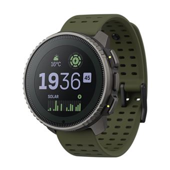 Montre connectée Suunto Vertical Titanium Solar Forest avec bracelet silicone Vert