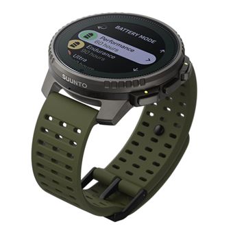 Montre connectée Suunto Vertical Titanium Solar Forest avec bracelet silicone Vert